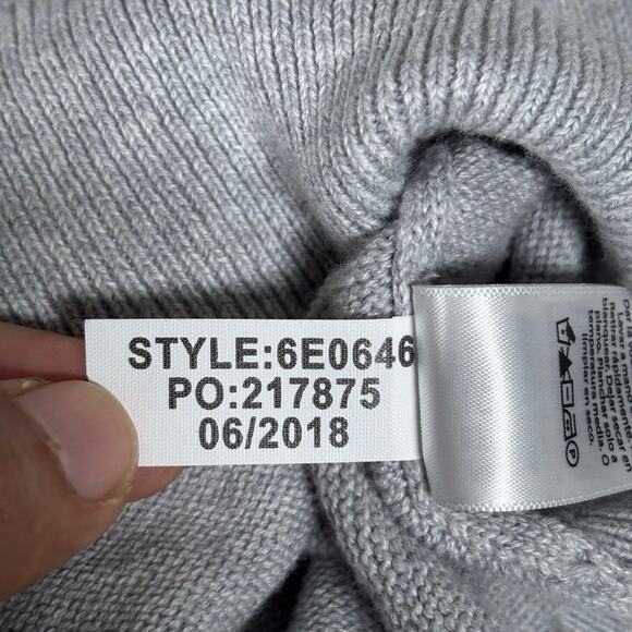 Vineyard Vines Men’s 2XL 1/4 Zip Pullover Sweater Gray Cotton Cashmere - Picture 5 of 8